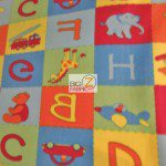 Baby Fleece Fabric Alphabet